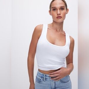 Good American Cream Tank Top